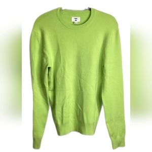 Mode Of One Men's Bright Green Crewneck Boxy Lime Green Sweater Size XXL NWT